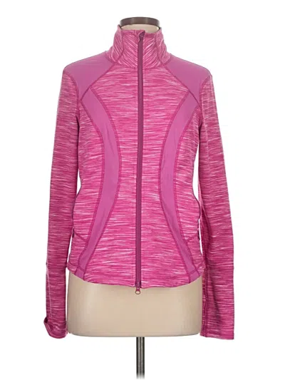 Pre-owned Zella Track Jacket In Pink