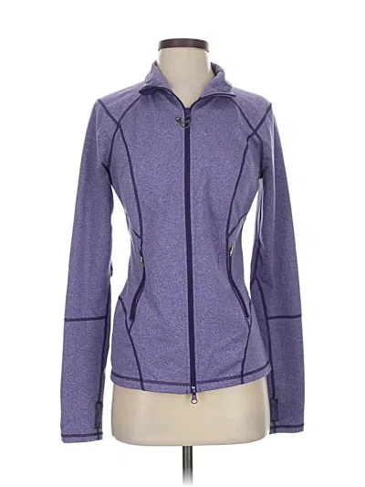 Pre-owned Zella Track Jacket In Purple