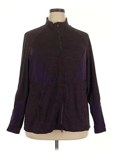 Pre-owned Zella Track Jacket In Purple