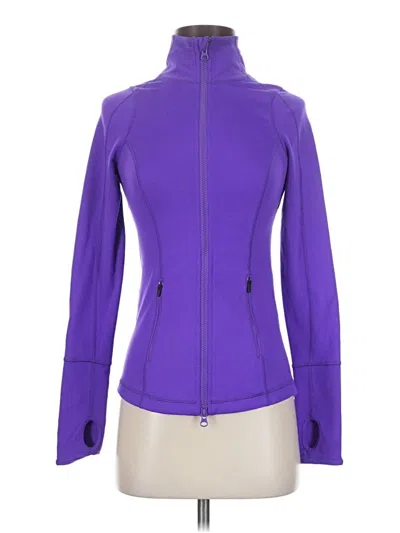 Pre-owned Zella Track Jacket In Purple