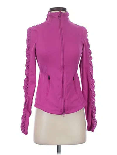 Pre-owned Zella Track Jacket In Purple