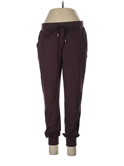 Pre-owned Zella Track Pants In Burgundy