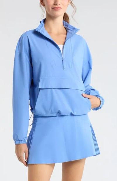 Zella Transit Pullover Jacket In Blue
