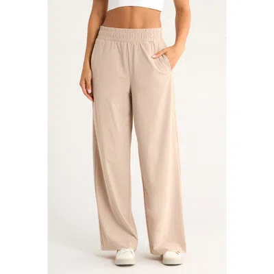 Zella Transit Wide Leg Pants In Neutral