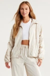 Zella Travel Lite Ruched Jacket In White