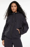 Zella Travel Lite Ruched Jacket In Black