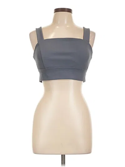 Pre-owned Zella Tube Top Gray Strapless Neckline Tops