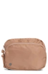 Zella Two Pocket Belt Bag In Brown