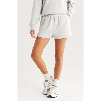 Zella Ultra Cozy Fleece Sweat Shorts In Gray