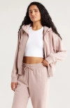 Zella Ultra Cozy Fleece Zip Hoodie In Pink