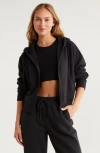 Zella Ultra Cozy Fleece Zip Hoodie In Blue