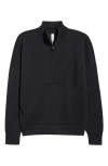 Zella Ultra Soft Half Zip Pullover In Black