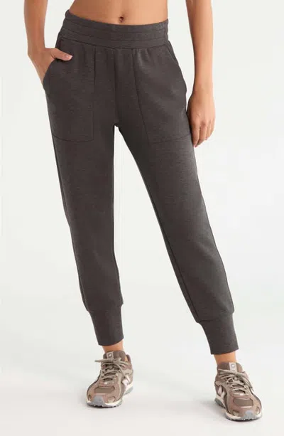 Zella Ultra Soft High Waist Joggers In Brown