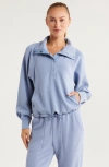 Zella Ultra Soft Scuba Anorak In Blue