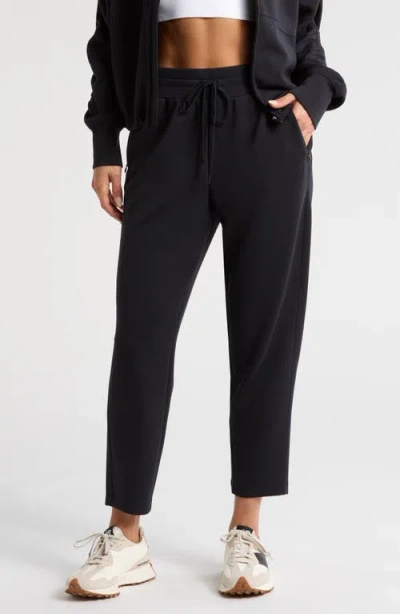 Zella Ultra Soft Scuba High Waist Ankle Pants In Black