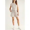 Zella Ultra Soft Scuba Knit Gathered Shoulder Top