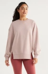 Zella Ultracozy Fleece Relaxed Sweatshirt In Pink
