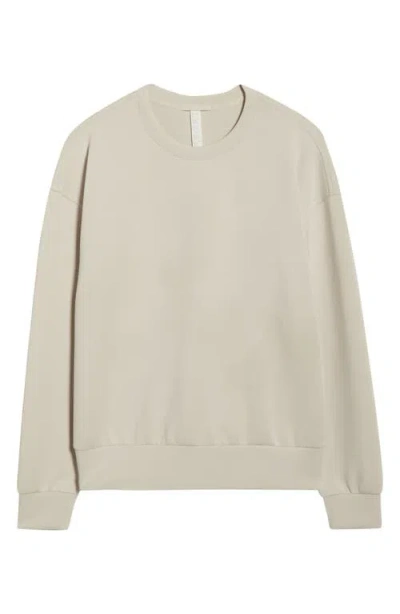 Zella Ultrasoft Boxy Knit Crew Sweatshirt In Neutral