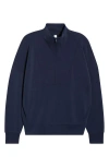 Zella Ultrasoft Half Zip Pullover In Blue