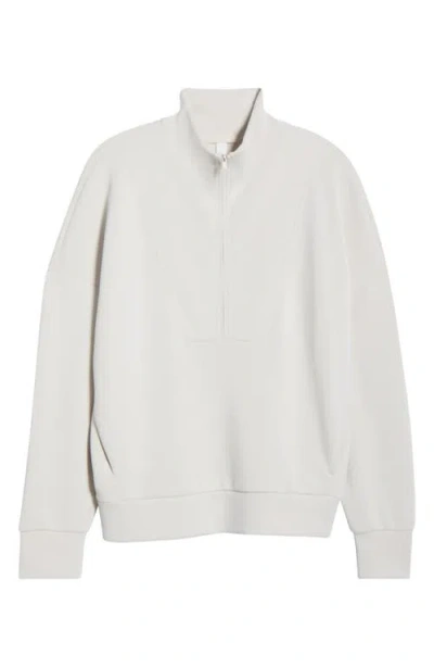 Zella Ultrasoft Half Zip Pullover In White