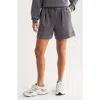 Zella Ultrasoft High Waist Knit Shorts In Gray