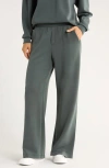 Zella Ultrasoft Knit High Waist Straight Leg Pants In Gray