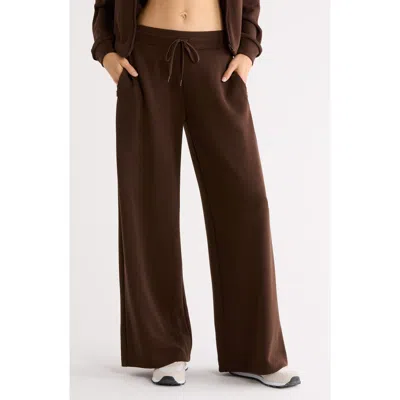 Zella Ultrasoft Wide Leg Pants In Brown