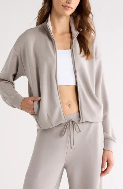 Zella Ultrasoft Zip Jacket In Gray