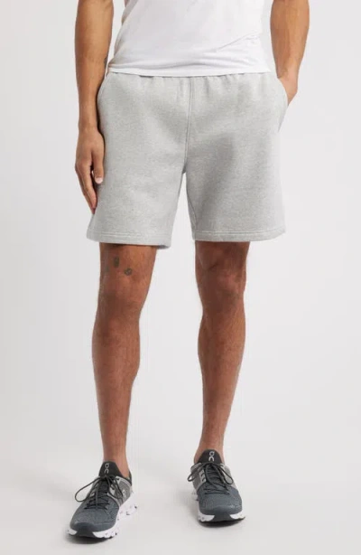 Zella Vital Fleece Peformance Shorts In Gray