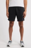 Zella Vital Fleece Peformance Shorts In Black Caviar