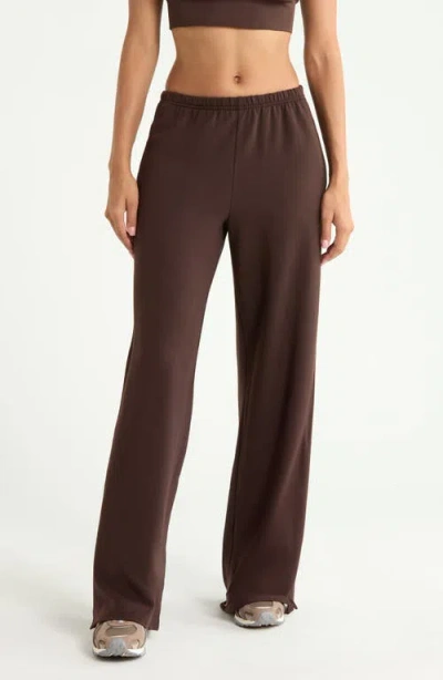 Zella Weekend Wide Leg Sweatpants In Brown Mole'