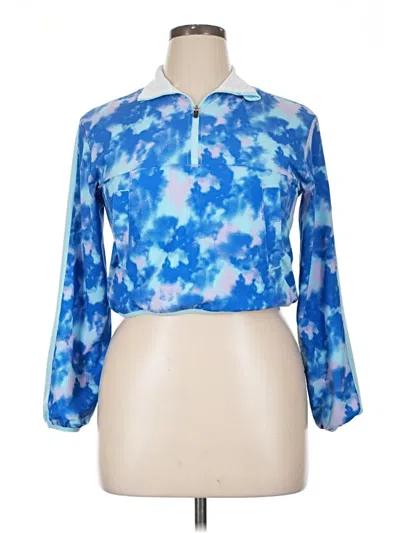 Pre-owned Zella Windbreaker Jacket In Blue