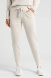 Zella Wool & Cashmere Knit Joggers In Ivory Egret Light