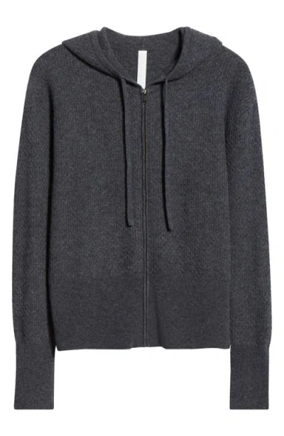Zella Wool & Cashmere Zip Front Hoodie In Gray