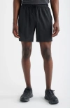 Zella Zelstretch 7-inch Perforated Shorts In Black