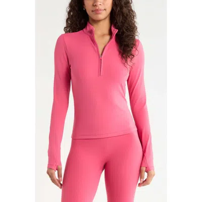 Zella Zen Half Zip Pullover In Pink