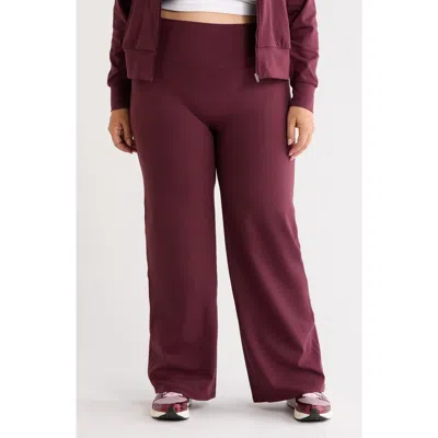 Zella Zen High Waist Wide Leg Pants In Burgundy