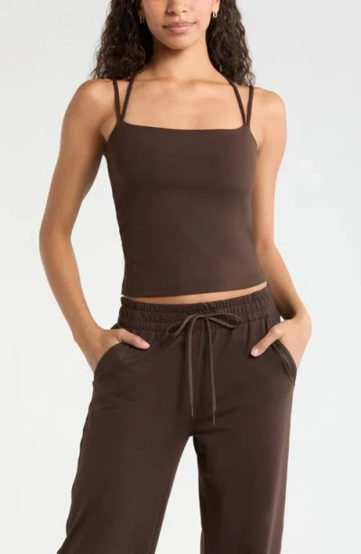Zella Zen Strappy Camisole In Brown
