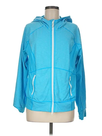 Pre-owned Zella Zip Up Hoodie In Blue