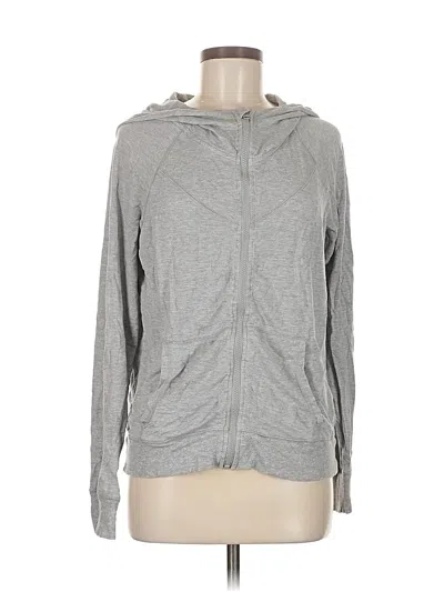 Pre-owned Zella Zip Up Hoodie In Gray