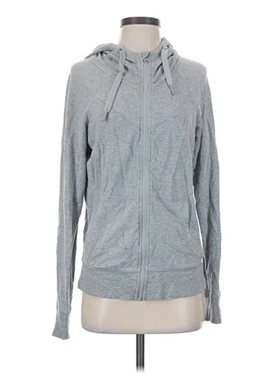 Pre-owned Zella Zip Up Hoodie In Gray