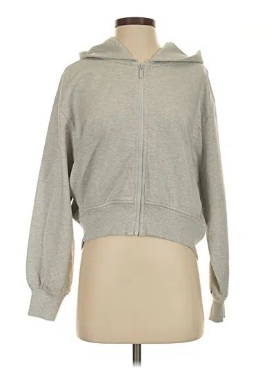 Pre-owned Zella Zip Up Hoodie In Gray