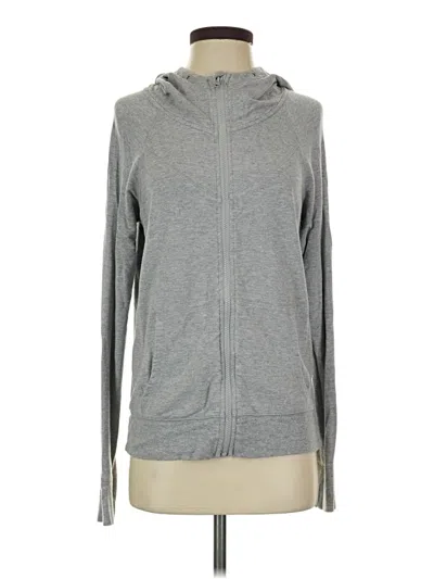 Pre-owned Zella Zip Up Hoodie In Gray