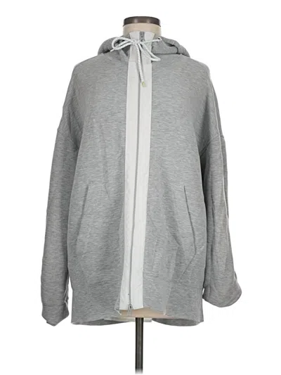 Pre-owned Zella Zip Up Hoodie In Gray