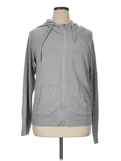 Pre-owned Zella Zip Up Hoodie In Gray
