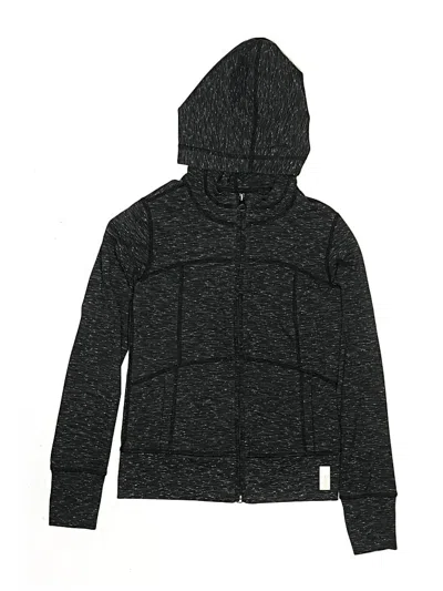 Pre-owned Zella Kids' Zip Up Hoodie In Gray