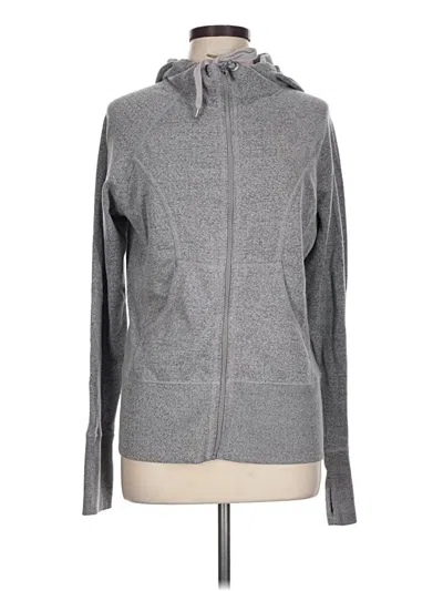 Pre-owned Zella Zip Up Hoodie In Gray