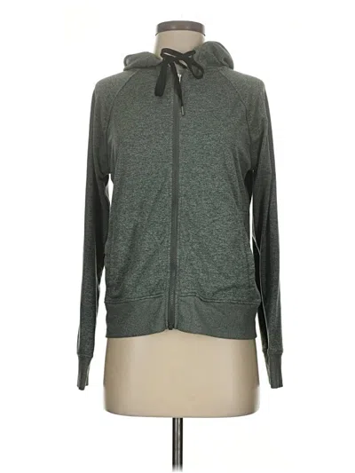 Pre-owned Zella Zip Up Hoodie In Green