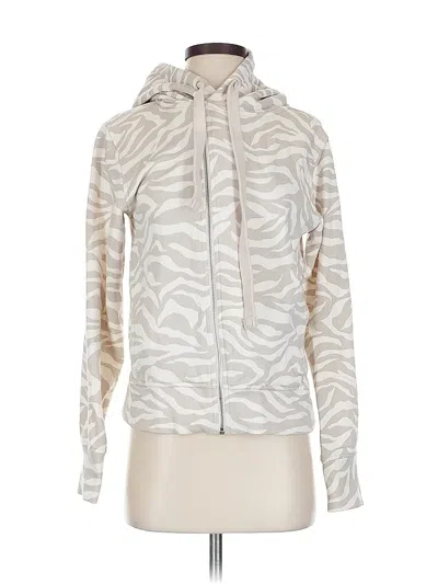 Pre-owned Zella Zip Up Hoodie In Silver