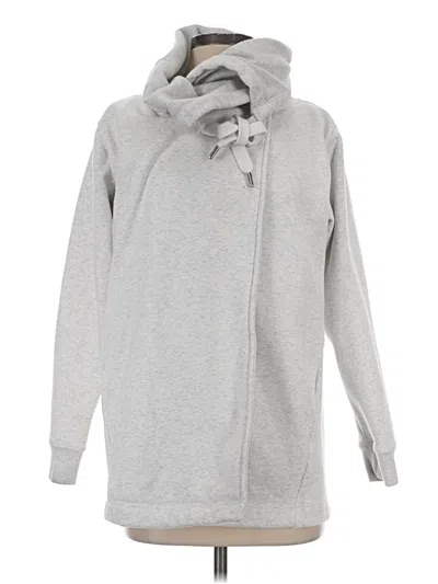Pre-owned Zella Zip Up Hoodie In Silver